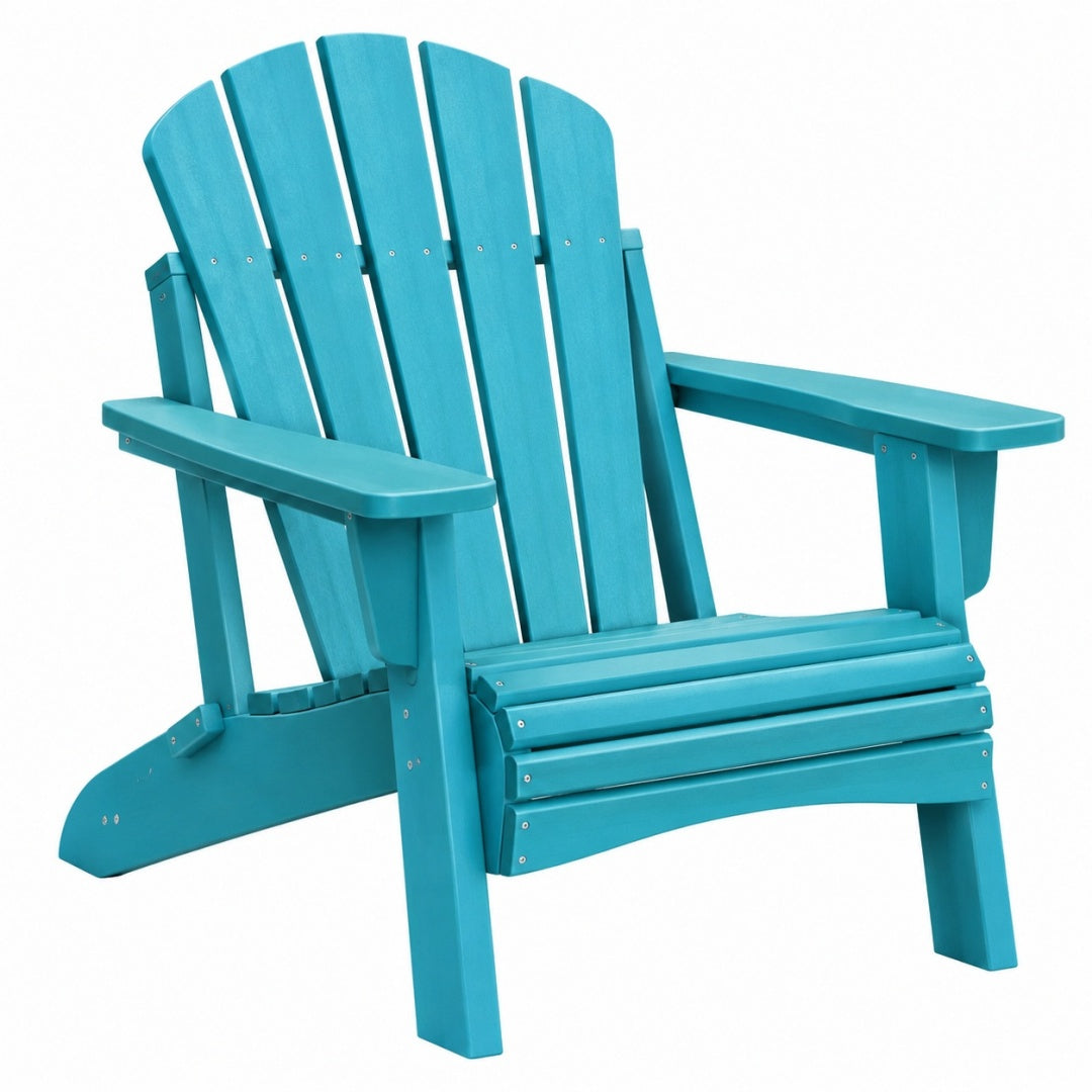 Krzesło ogrodowe Adirondack 80 x 76 x 94 cm z tworzywa turkusowe do tarasu
