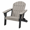 Fotel ogrodowy Adirondack 80 x 83 x 100 cm z tworzywa szary składany
