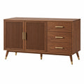 Komoda 160 x 45 x 85 cm z drewna orzechowa do przechowywania w stylu retro