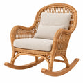 Fotel bujany 100 x 75 x 105 cm z rattanu naturalny do wnętrz